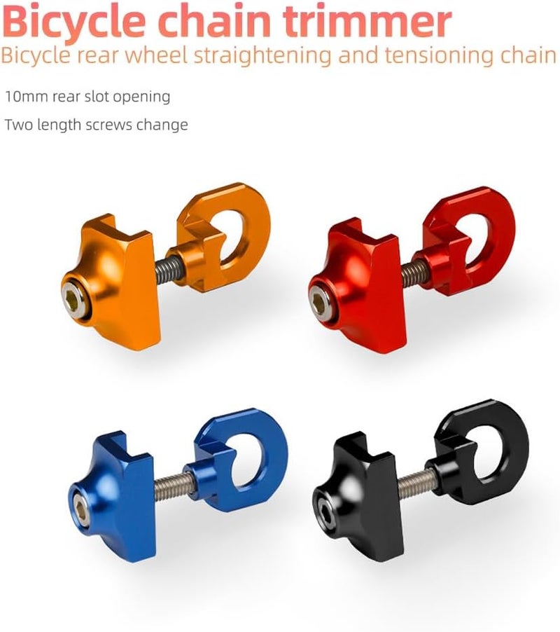 Tuulizz 1/2 Pcs Bicycle Chain Adjuster Tensioner Fastener Bike Chain Tensioner Pull Tight Screw Bolts for BMX Fixie Cycling Single Speed - Image 2